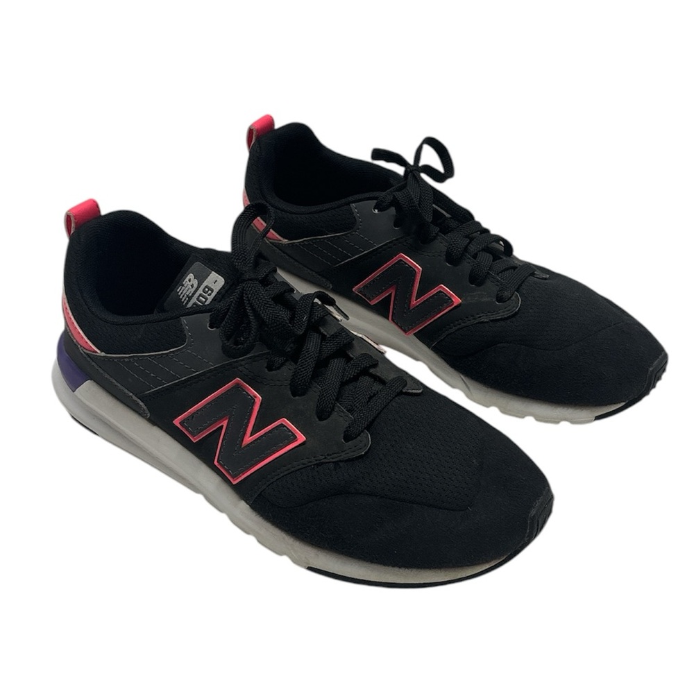 New Balance 009 Women's Low Sports/Trendy Black/Pink Sneakers Shoes Size 9.5
